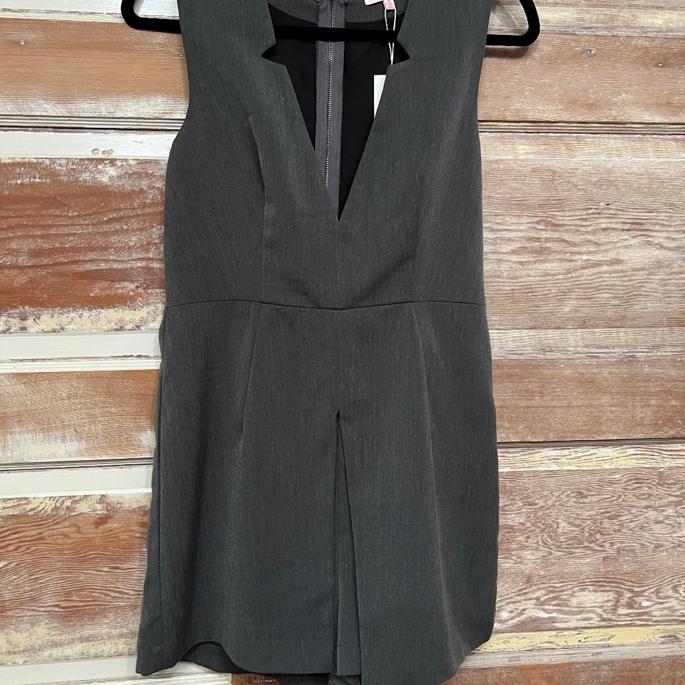 Re:named Grey v neck romper